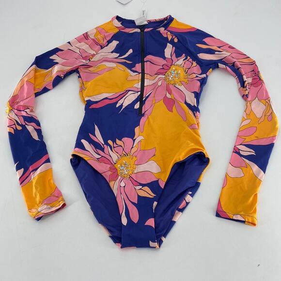 Trina Turk Multi Breeze One Piece Swimsuit  Medium - Picture 2 of 8